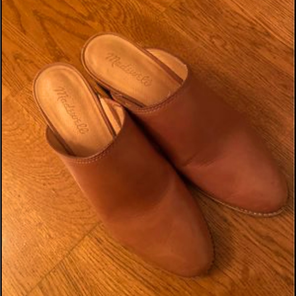 Madewell Leather Mules size 7, brown